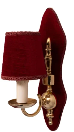 Ensemble de salle en velours rouge 7 pièces des années 1960
