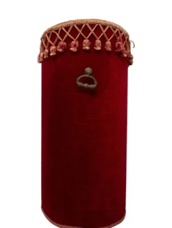 Ensemble de salle en velours rouge 7 pièces des années 1960