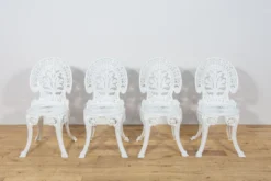Ensemble de salle à manger de jardin en aluminium de style victorien, Royaume-Uni, années 1950