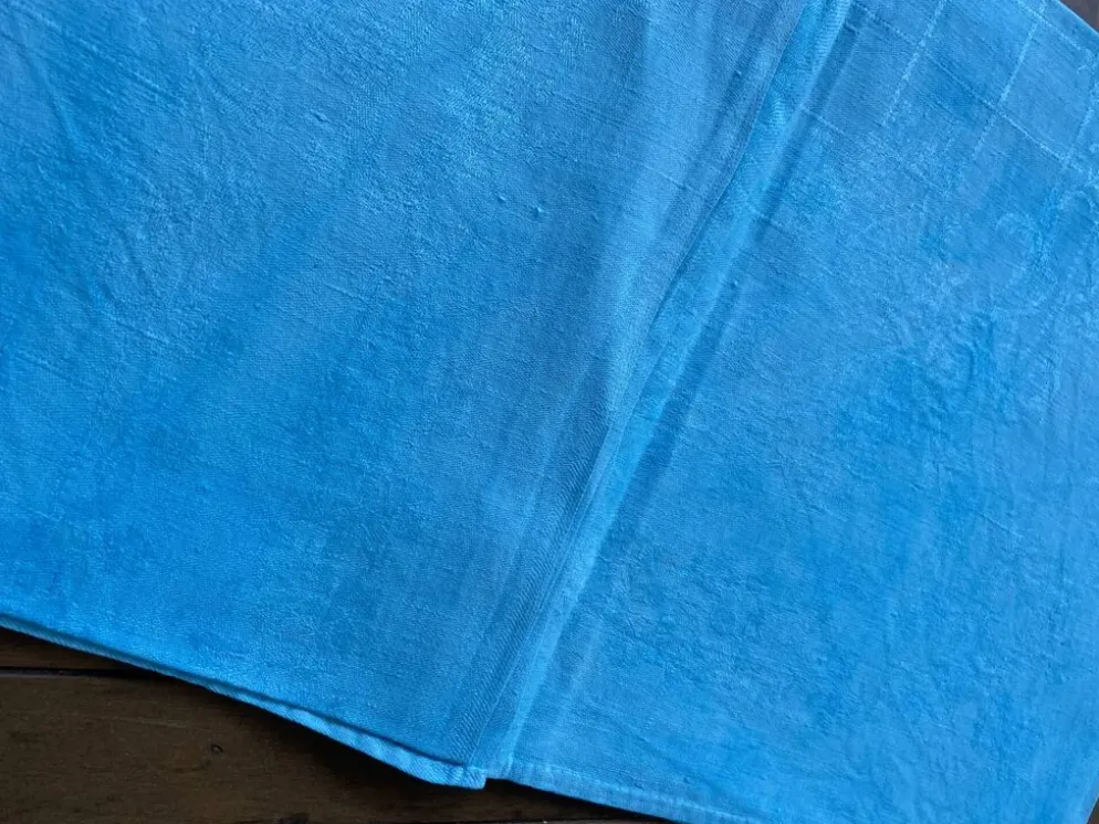 Ensemble de 10 serviettes damassées monogrammées BL turquoise