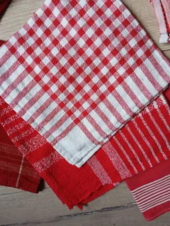 Ensemble de 9 serviettes de table vintage