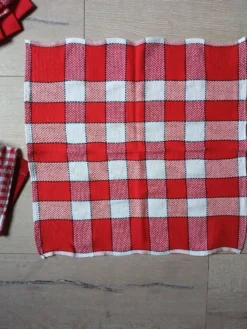 Ensemble de 9 serviettes de table vintage