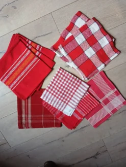 Ensemble de 9 serviettes de table vintage