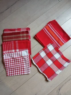 Ensemble de 9 serviettes de table vintage