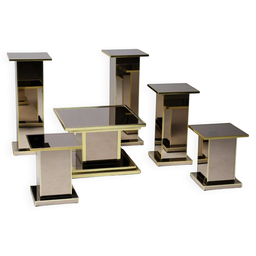 Ensemble de six piédestaux Hollywood Regency