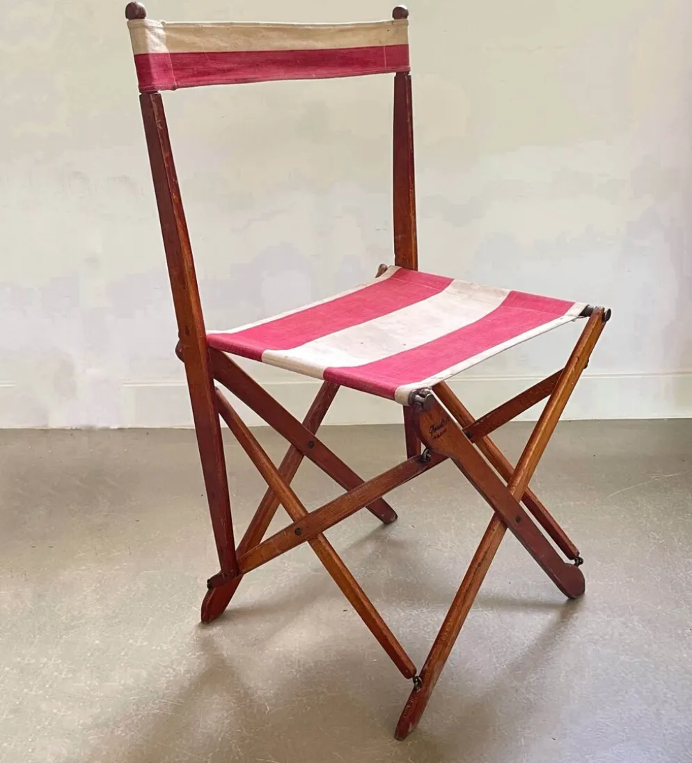 Ensemble de terrasse d'extérieur authentique français, 5 chaises et une table