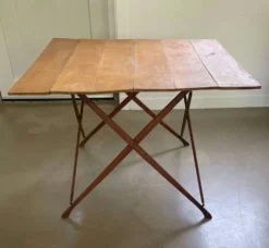 Ensemble de terrasse d'extérieur authentique français, 5 chaises et une table
