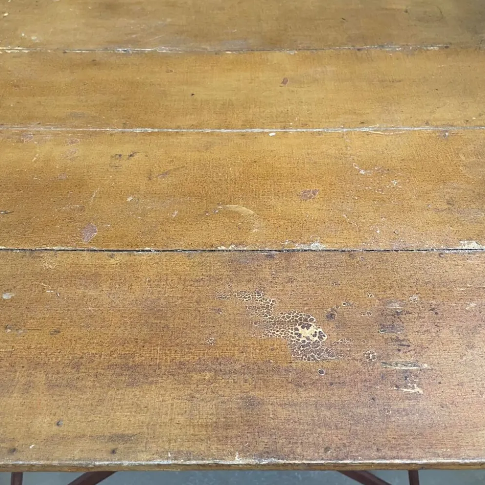 Ensemble de terrasse d'extérieur authentique français, 5 chaises et une table