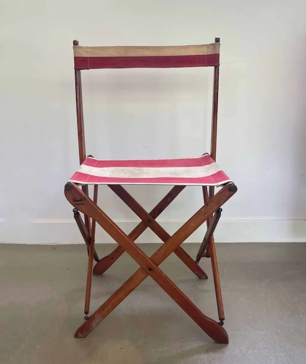 Ensemble de terrasse d'extérieur authentique français, 5 chaises et une table