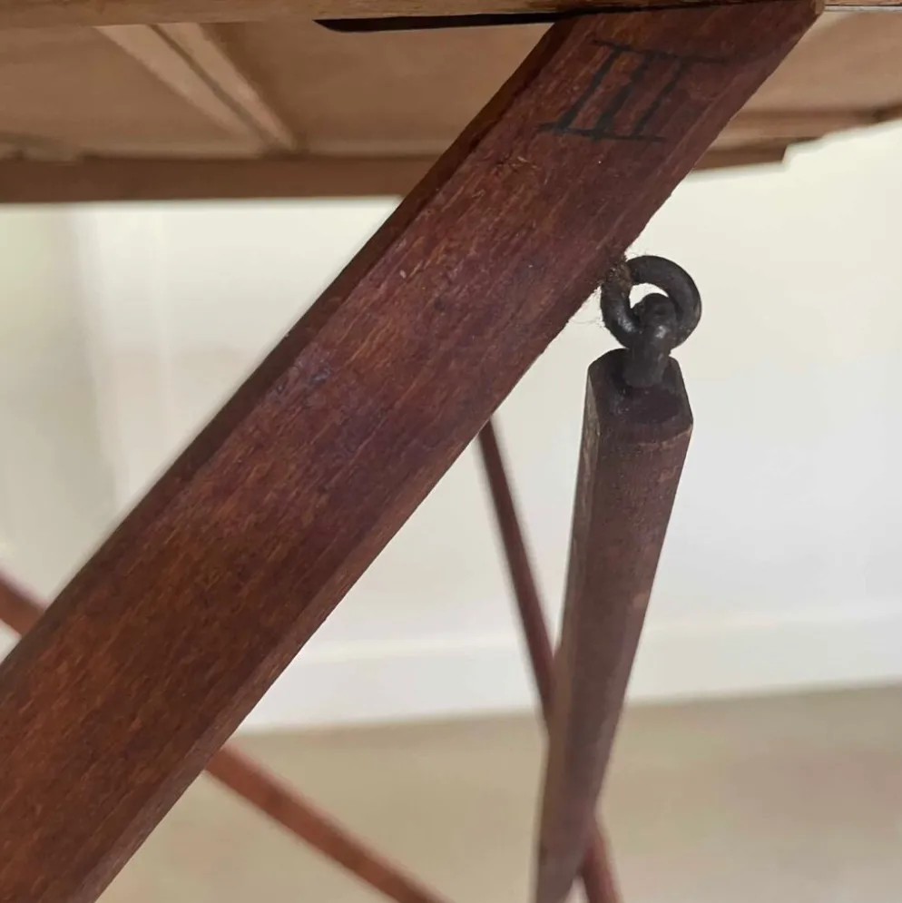Ensemble de terrasse d'extérieur authentique français, 5 chaises et une table