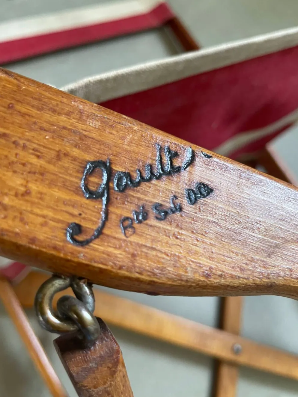 Ensemble de terrasse d'extérieur authentique français, 5 chaises et une table