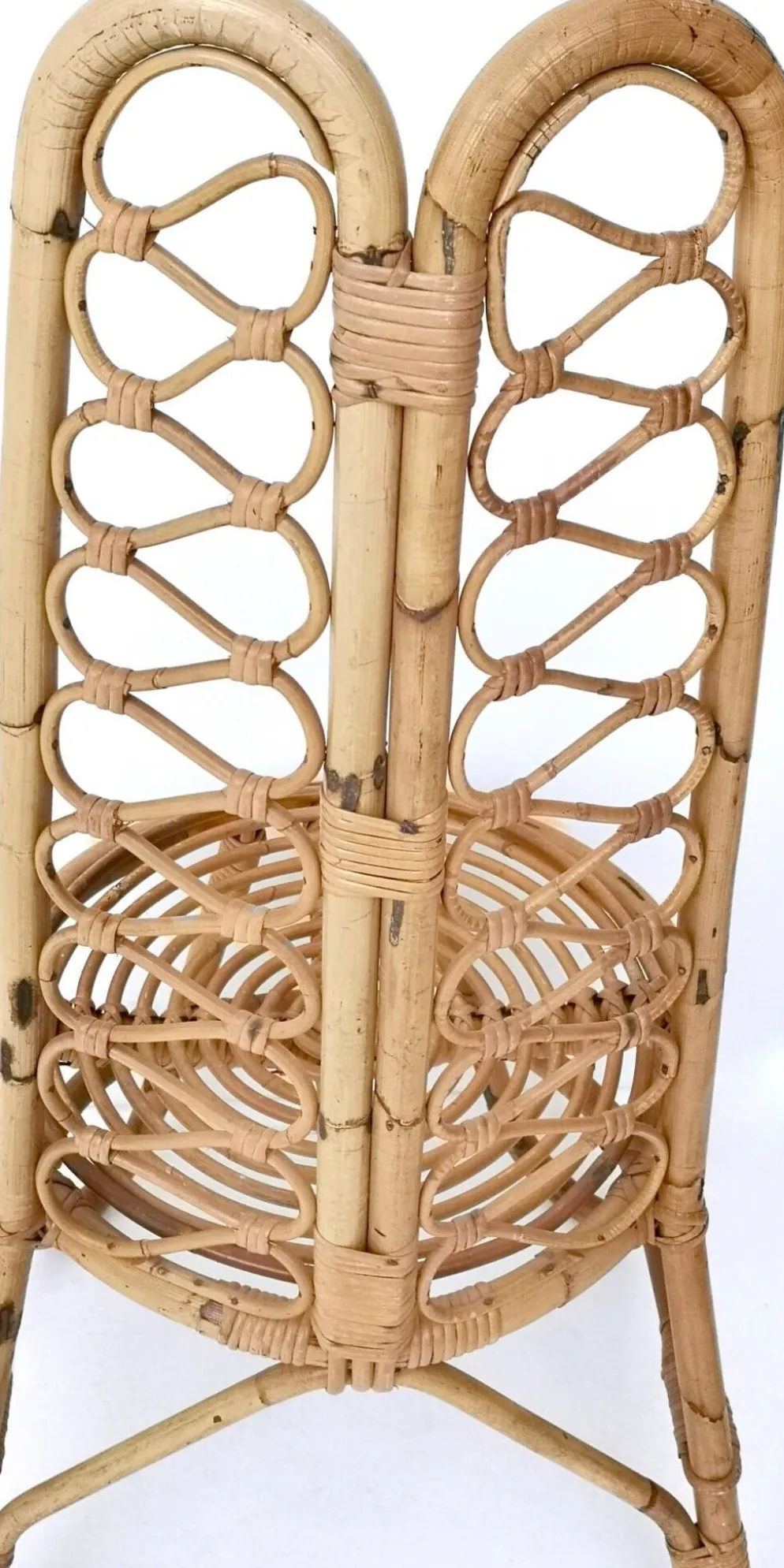 Ensemble de trois chaises de jardin en bambou, Italie