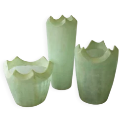 Ensemble de 3 vases géants sculpturaux – Fibre de verre – Pièce unique