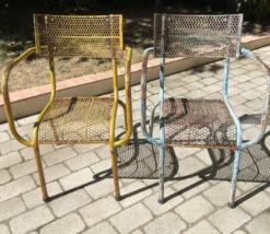 Ensemble René Malaval modèle Radar – table - 2 fauteuils – années 1950