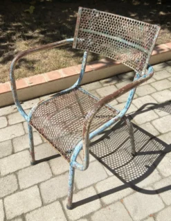 Ensemble René Malaval modèle Radar – table - 2 fauteuils – années 1950
