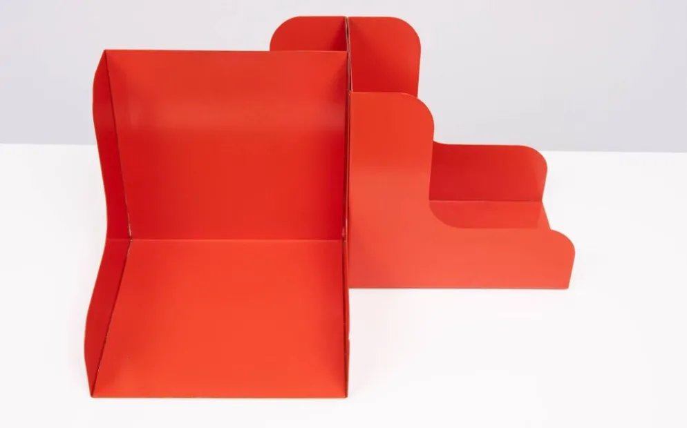 Enzo Mari, coffret de 3 supports modulaires en métal pour disques vinyle LP, 1965, Italie