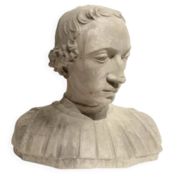 Epreuve en plâtre sculpté Buste d'un jeune homme XX siècle