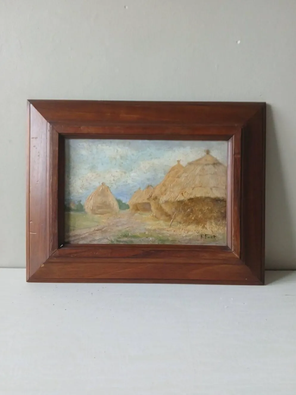 Ernest Faut (1879-1961) – Huile sur panneau signée E. Faut – Paysage r