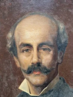 Eugène Girardet (1853-1907) - Huile sur toile - Portrait de Vidal - XIXe