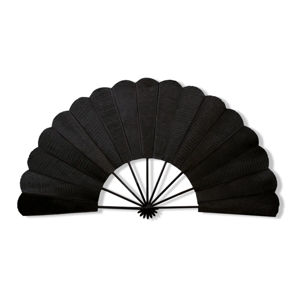 Eventail sombre tramé - 168 cm