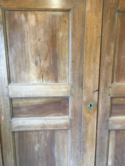 Facade d'armoire ancienne double porte en noyer