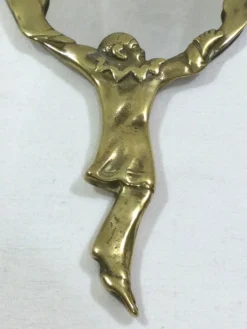 Face à main bronze « pierrot » 12x22cm