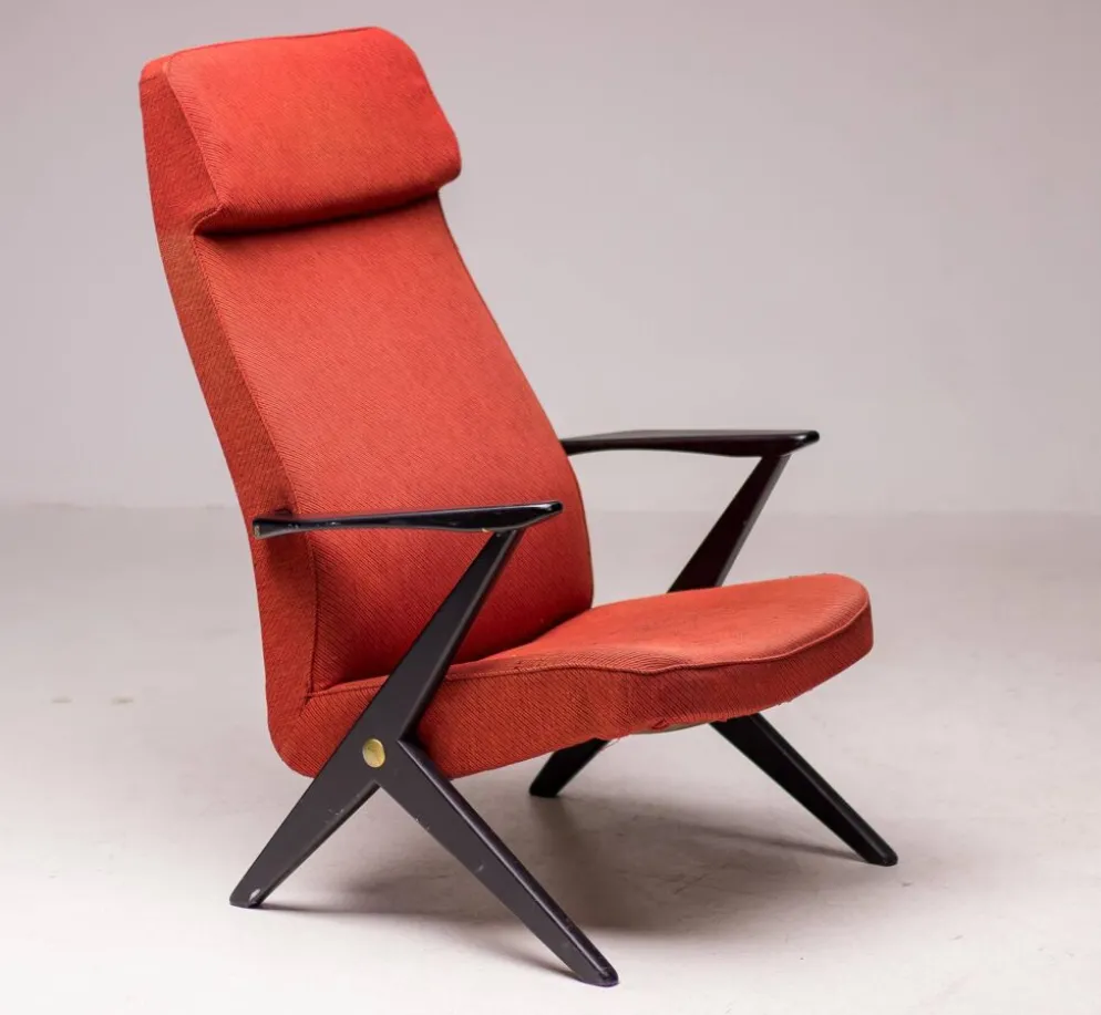 Fauteuil Bengt Ruda, Triva, hêtre laqué noir, 1950