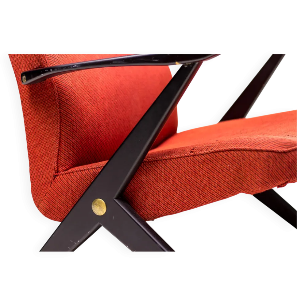 Fauteuil Bengt Ruda, Triva, hêtre laqué noir, 1950