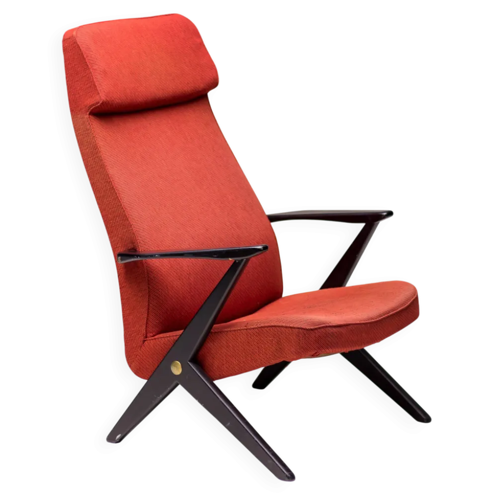Fauteuil Bengt Ruda, Triva, hêtre laqué noir, 1950