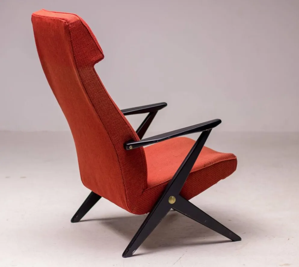 Fauteuil Bengt Ruda, Triva, hêtre laqué noir, 1950
