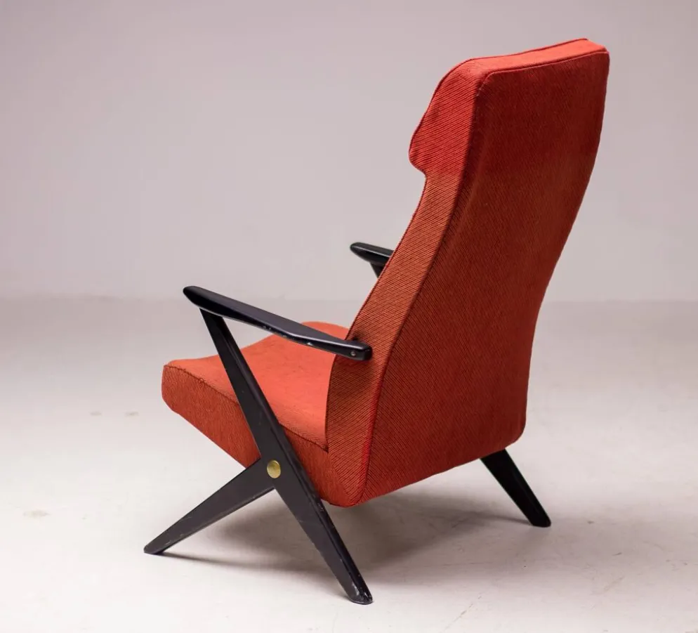 Fauteuil Bengt Ruda, Triva, hêtre laqué noir, 1950