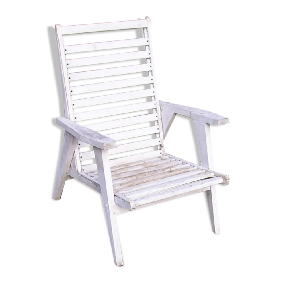Fauteuil de jardin bois à pieds compas