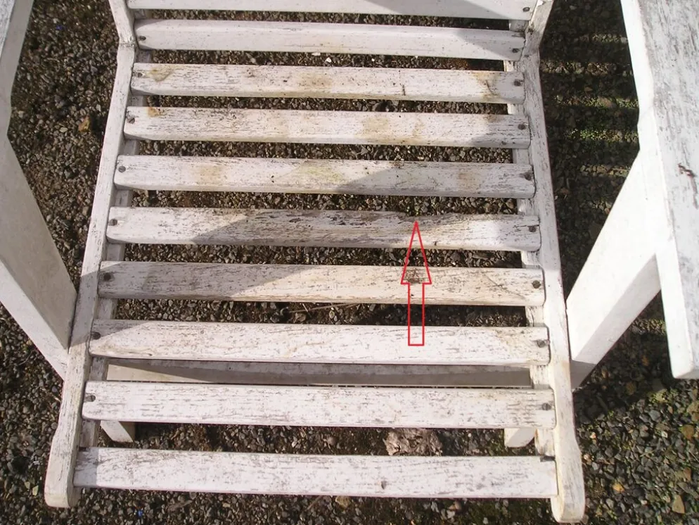 Fauteuil de jardin bois à pieds compas