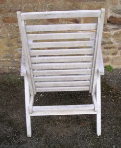 Fauteuil de jardin bois à pieds compas