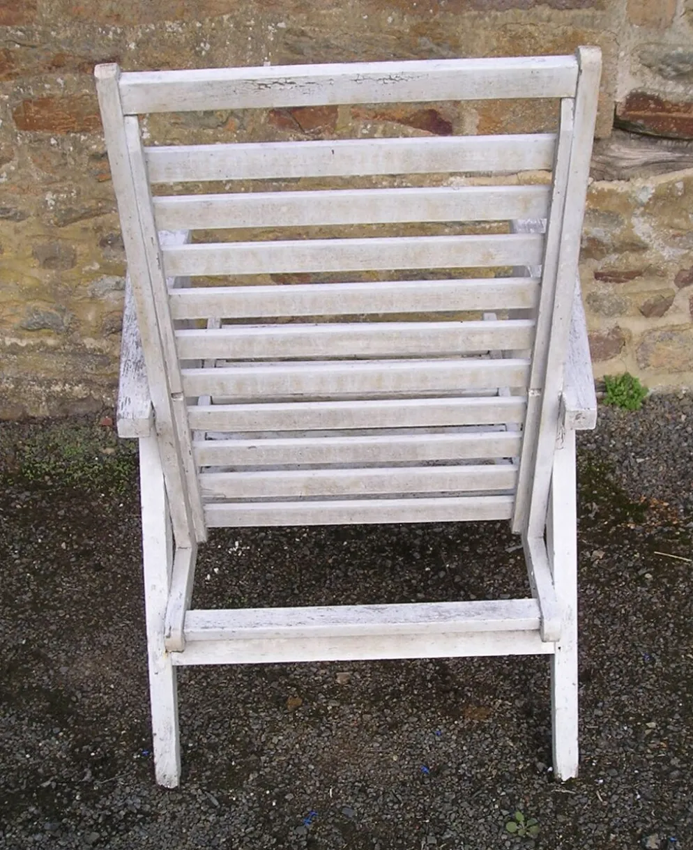 Fauteuil de jardin bois à pieds compas