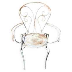 Fauteuil de jardin fer forgé vintage 1950