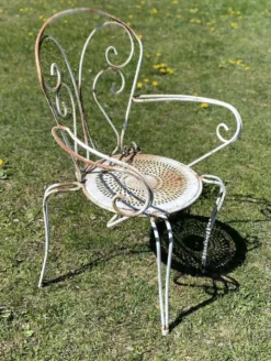 Fauteuil de jardin fer forgé vintage 1950