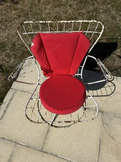 Fauteuil de jardin vintage Homecrest 1960 pivotant