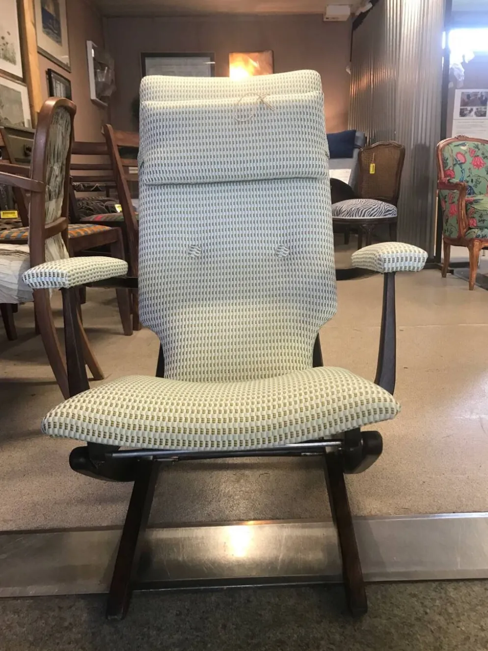 Fauteuil détente à bascule tissu compatible pour l extérieur