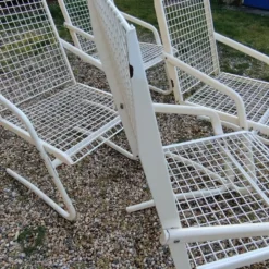 Fauteuils de jardin métallique vintage