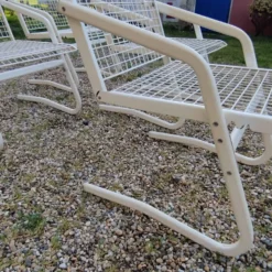 Fauteuils de jardin métallique vintage
