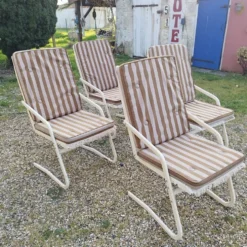 Fauteuils de jardin métallique vintage