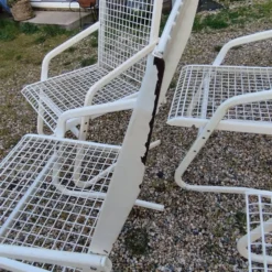 Fauteuils de jardin métallique vintage