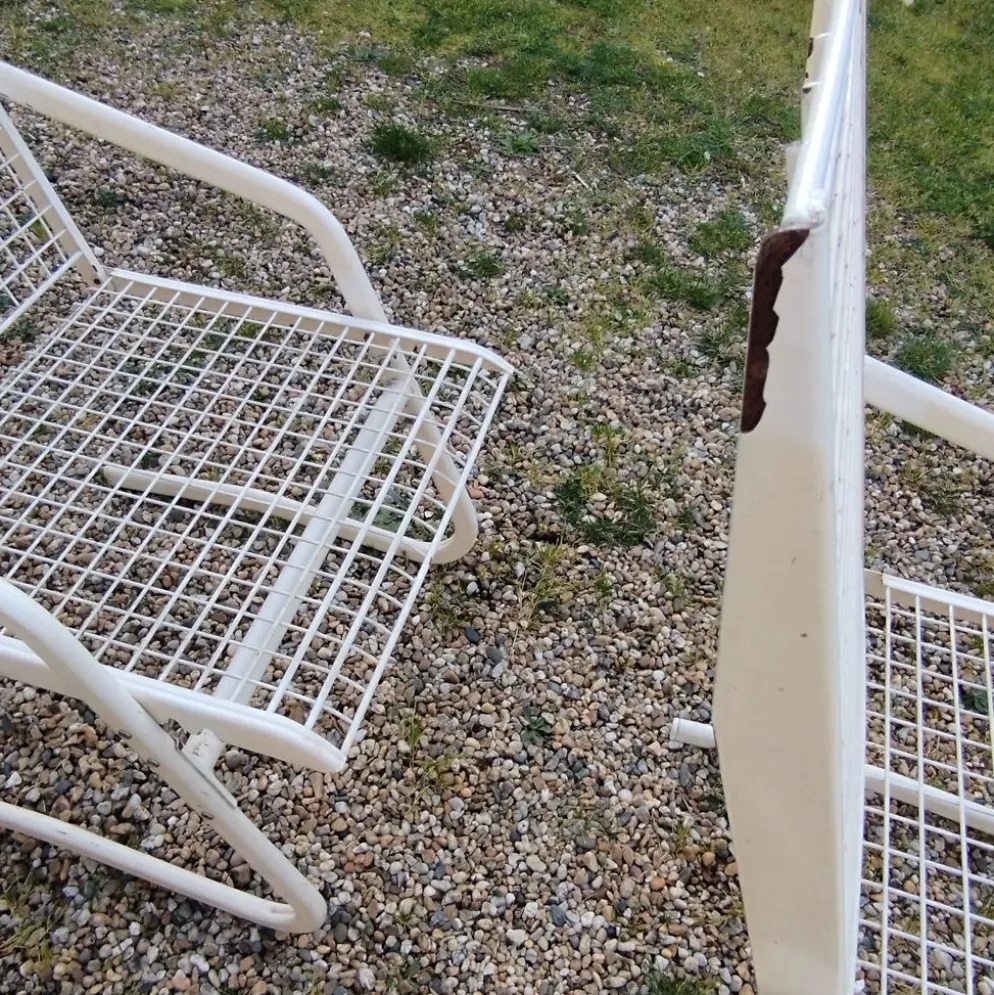 Fauteuils de jardin métallique vintage
