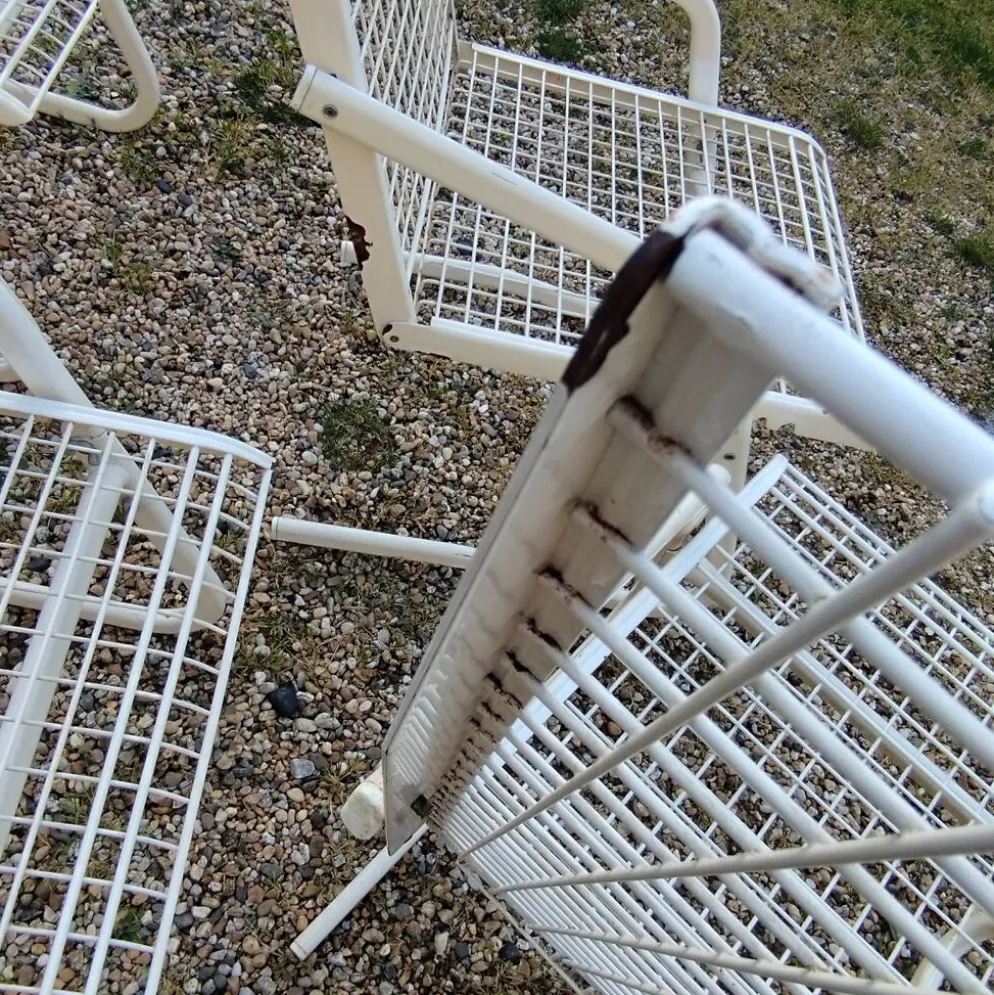 Fauteuils de jardin métallique vintage