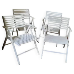4 fauteuils de jardin pliants R Gleizes