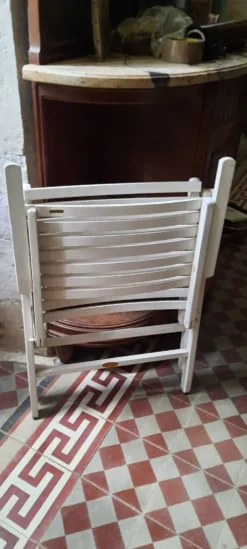 4 fauteuils de jardin pliants R Gleizes