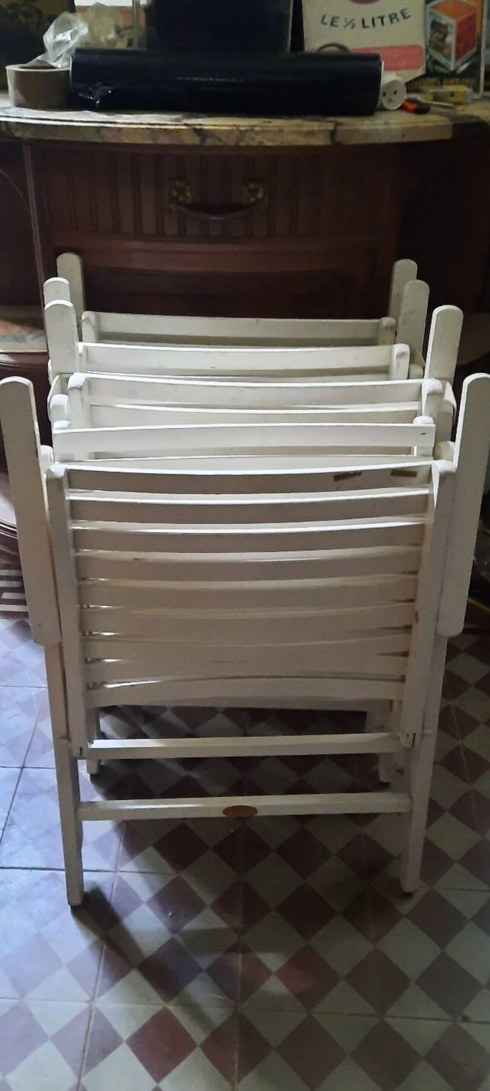 4 fauteuils de jardin pliants R Gleizes