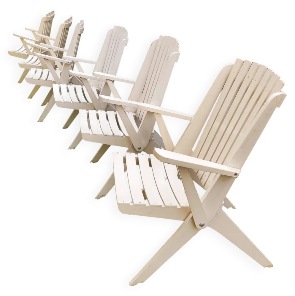 Fauteuils de jardin pliants vintage 1970