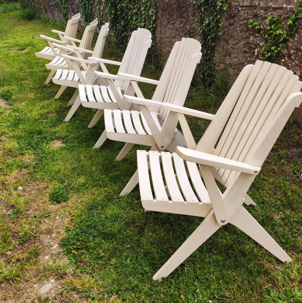Fauteuils de jardin pliants vintage 1970